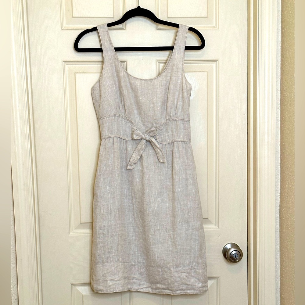 Natural/beige J Crew linen dress size 4